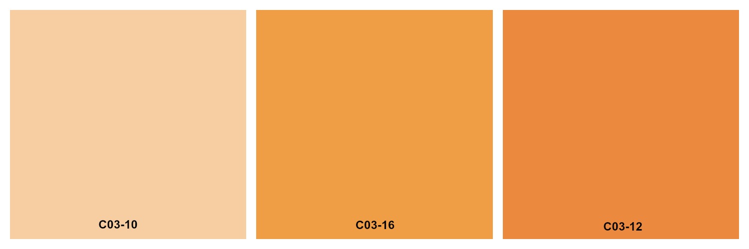 colaj culori portocalii pentru interior